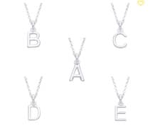 Image of Silver Small Plain Initial 16" + 1" Necklace