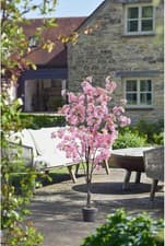 Image of 5ft Artificial Cherry Blossom Tree Potted Outdoor Garden Decor Home Pink Large