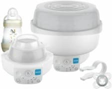 Image of MAM 6 in 1 Electric Steriliser Express Bottle Warmer 2 x 160ml Bottles New