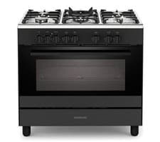 Image of KENWOOD CK500DF 90 cm Dual Fuel Range Cooker – Matt Black & Chrome