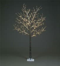 Image of Birch Tree Christmas Decoration 4ft 6ft Lit Warm LED Copper Wire Frosted Outdoor
