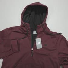 Image of New Balance Hoodie 1/4 Zip Fleece Lined Men's Size M Burgundy Soft-Touch Warmth