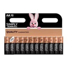 Image of Duracell Simply AA Batteries Alkaline Power Pack Of 12 Lowest At Ebay