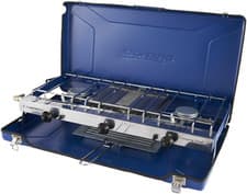 Image of Campingaz Chef Folding Compact Double Burner Stove Grill Camping and Festivals