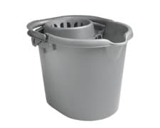 Image of 16L Plastic Mop Bucket Removable Wringer with Grip Handle Floor Mopping Cleaning