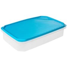 Image of Food Container 2.1L Blue Pressure Lid BPA Free Microwave Freezer Safe 28.5cm