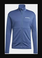 Image of ADIDAS Terrex Mens Blue Full Zip Polarfleece Apparel Jacket Size XXL NEW