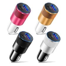 Image of 66W USB Car Charger Type C PD Fast Charging Adapter Dual Port Cigarette