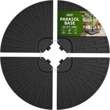 Image of 4 PIECE BANANA CANTILEVER PARASOL BASE WEIGHTS GARDEN PATIO UMBRELLA HEAVY DUTY