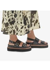 Image of Clarks ORIANNA GLIDE Ladies Black Interest Leather Sandals UK Size 6 D / 39.5 