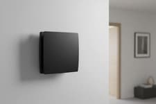 Image of Black Bathroom Extractor Fan 4" Flat Panel Silent Ventilation Timer Wall Ceiling