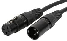 Image of PULSE - 3 Pin XLR Male to XLR Female Microphone Lead, 6m Black