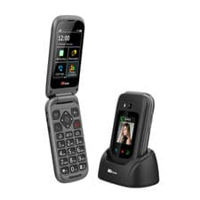 Image of Flip Senior Phone Black 2.8in Touchscreen Big Buttons 8MP Camera 28x18x12cm Slim