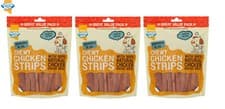 Image of 3X 350G GOODBOY PAWSLEY & CO VALUE PACK DOG TREATS TASTY CHEWY CHICKEN STRIPS