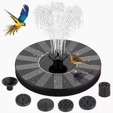 Image of Solar Powered Floating Pump Water Fountain Bird Bath Pond Pool Garden Home Decor