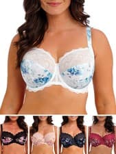 Image of Fantasie Lucia Bra Side Support Full Cup Underwired Bras Floral Womens Lingerie