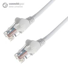 Image of 1.5m RJ45 CAT6 UTP Stranded Flush Moulded LS0H Network Cable - 24AWG - White