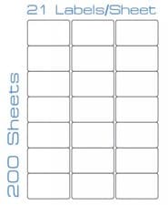 Image of ValueX 200 Sheets 4200 White Labels 21 Label Per A4 Sheet, Size 63.5mm x 38.1mm