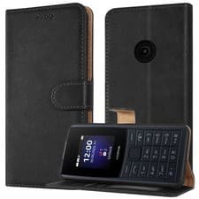 Image of For Nokia 110 4G (2023) Case, Leather Wallet Flip Stand Shockproof Phone Cover