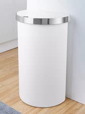 Image of Tower 50L Curved Sensor Bin Touchless Kitchen Waste Bin Liner Lock Lid White
