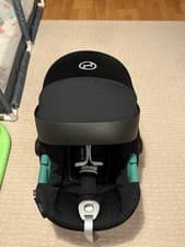 Image of Cybex Aton B2 I-Size Infant Car Seat Volcano Black With Base