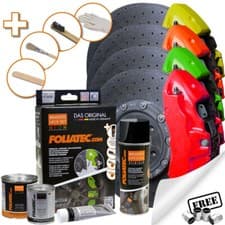 Image of Neon Bright Brake Caliper Paint Kit FOLIATEC For Car Bike Engine High Temp+CP