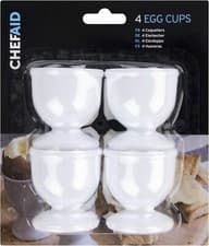 Image of Chef Aid White Plastic Egg Cups, Set of 4
