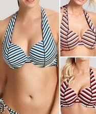 Image of Panache Summer Bikini Top Halterneck SW1182 Underwired Plunge Moulded Padded