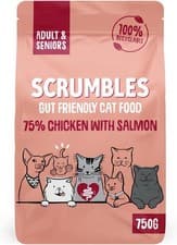 Image of Scrumbles All Natural Dry Cat Food With 75% Chicken and Fresh Salmon, High Prot