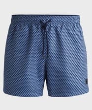 Image of BOSS Men's Drawstring Swim Shorts With All-Over Print In Blue RRP £69
