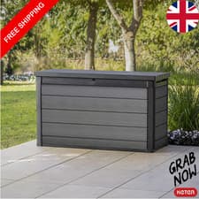 Image of Keter Cortina 757L Outdoor Storage Box New Garden Deck Box Chest Box | UK stock