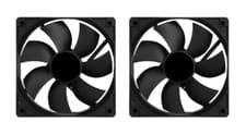 Image of 2 x CiT PC Case Fan 12cm 120mm 1200RPM Black 24dBA 42CFM 4-Pin Molex 12v 7-Blade