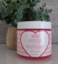 Image of Om She Aromatherapy Coconut & Rose Lychee Sugar Scrub 575g
