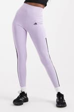 Image of Adidas Training Optime 3 Stripes Full Length Leggings In Powder Plum XL