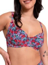 Image of 32J Curvy Kate Kitsch Kate Bikini Top Balcony Underwire Bikini Swim Top Swimwear