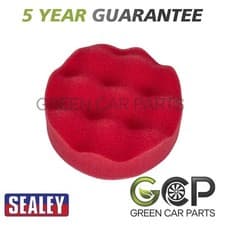 Image of Sealey Hook-and-Loop Buffing & Polishing Foam Head 80 x 25mm Red/Ultra-Soft