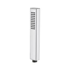Image of Nuie Minimalist Rectangular Easy-Clean Shower Handset Chrome Bathroom Hand Held