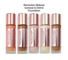 Image of Revolution Makeup Conceal & Define Full Coverage Foundation - Choose Your Shade