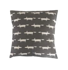 Image of Scion Charcoal Grey Little Mini Mr Fox Cushion Cover 16" - Handmade