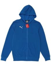 Image of Puma Mens Zip Hoodie Sweater Medium Blue Cotton BY09