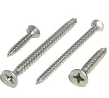 Image of 4mm 4.5mm 5mm 6mm A2 Stainless Steel Pozi Countersunk Chipboard / Wood Screws