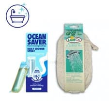 Image of Bathroom Cleaning Duo Loofco Loofah Sponge & Oceansaver Shower Detergent EcoDrop