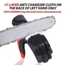 Image of Chainsaw Gloves 17 Layer Anti Chainsaw Protection High Quality Class 1 CAT III