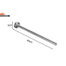 Image of Bathroom Towel Rack Stainless Steel Holder Wall Black Double Towel Rack Hand Bar