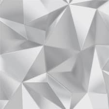 Image of Debona Spectrum 3D Effect Geometric Grey/Silver Metallic Wallpaper 5020