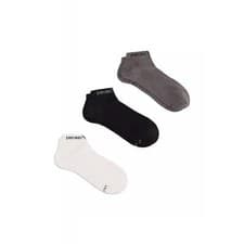 Image of Emporio Armani 300048 4F254 Sneaker Essential Cuff Logo 3 Pack Ankle Socks