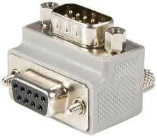 Image of STARTECH - Right Angle DB9 to DB9 Serial Cable Adaptor, Type 1 - Male to Female