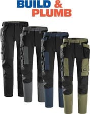 Image of Snickers 6218 AllRoundWork Full Stretch Trousers Holster Pockets 4-Way Workwear