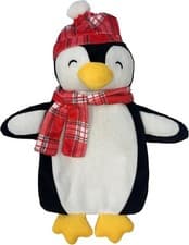 Image of Hot Water Bottle With Cover Penguin 1L Kids and Adults Natural Rubber
