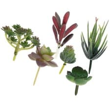 Image of 6 Pcs Realistic Succulents Artificial Cactus Unpotted Plants Simulated Fake